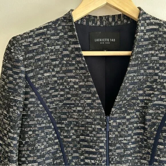 Lafayette 148 Tweed Pattern Jacket - Picture 4 of 10